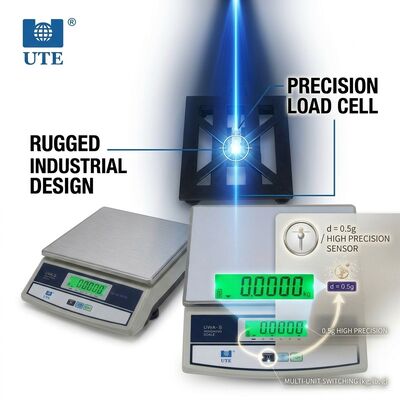 Retail Digital Weighing Scale 20kg Thermal Label Printer Integrated Barcode Scan